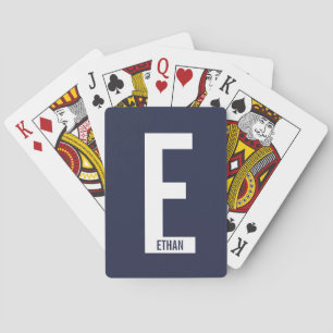 Baraja De Cartas Monograma y nombre negrita personalizado moderno