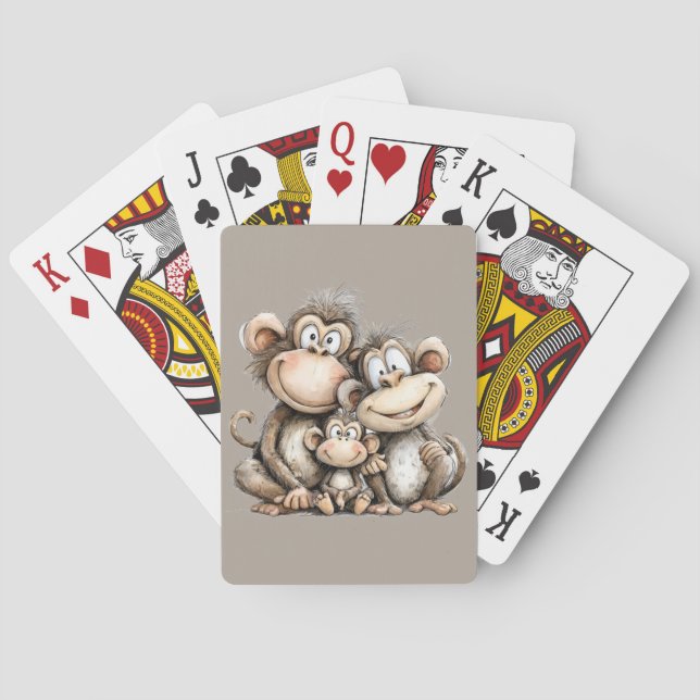 Baraja De Cartas Monos lindos  (Reverso)