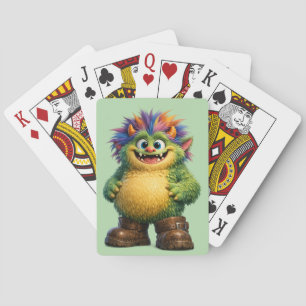 Baraja De Cartas Monstruo Divertido Verde