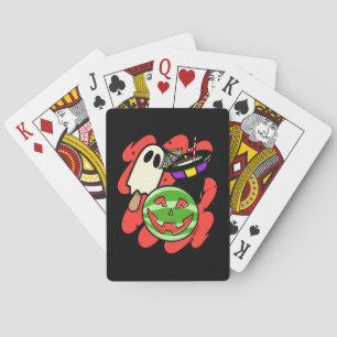 Baraja De Cartas Monstruo Tropical de Piña Halloween Clásico