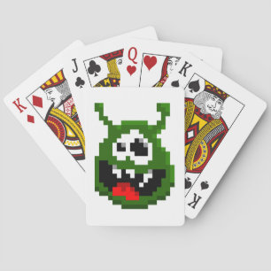 Baraja De Cartas Monstruo verde - Arte de píxeles