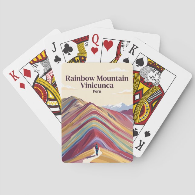 Baraja De Cartas Montaña Arcoíris Vinicunca Perú (Reverso)