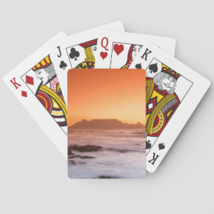 Baraja De Cartas Montaña de la Mesa al Atardecer, Bloubergstrand