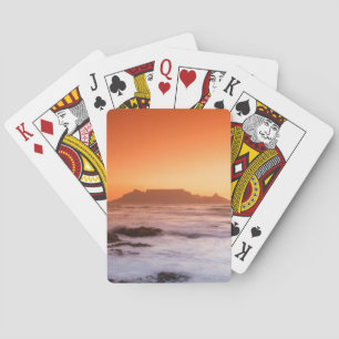Baraja De Cartas Montaña de la Mesa al Atardecer, Bloubergstrand