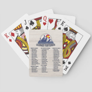 Baraja De Cartas Montaña de los Forteeners de Colorado 14ers