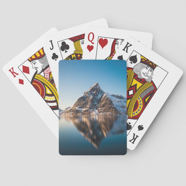 Baraja De Cartas Montaña Lofoten de Noruega (Reverso)
