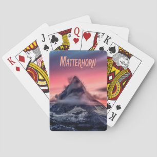 Baraja De Cartas Montaña Matterhorn Europa Alpes Suiza Italia