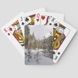 Baraja De Cartas Montaña nevada de invierno en Montana