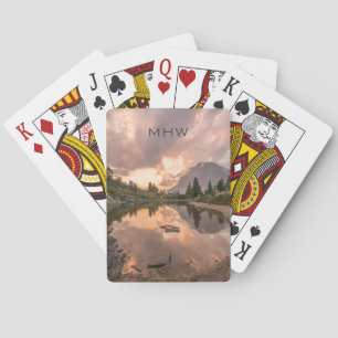 Baraja De Cartas Montaña personalizado de boletos de juego monogram