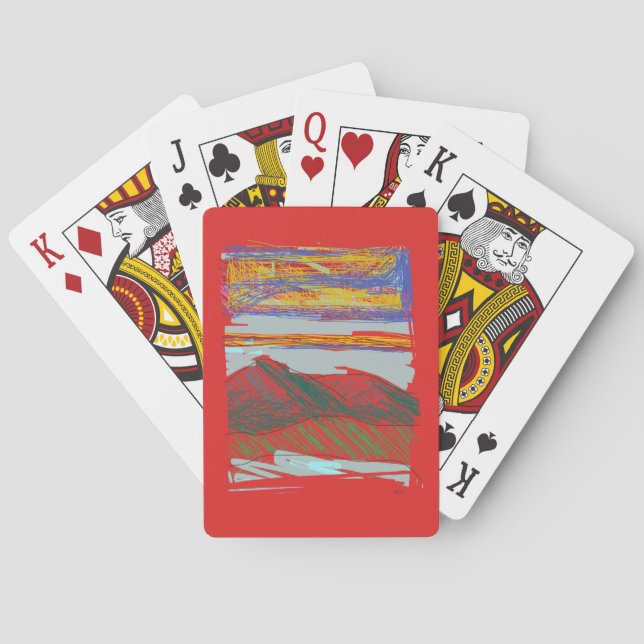 Baraja De Cartas Montaña Roja, (Reverso)