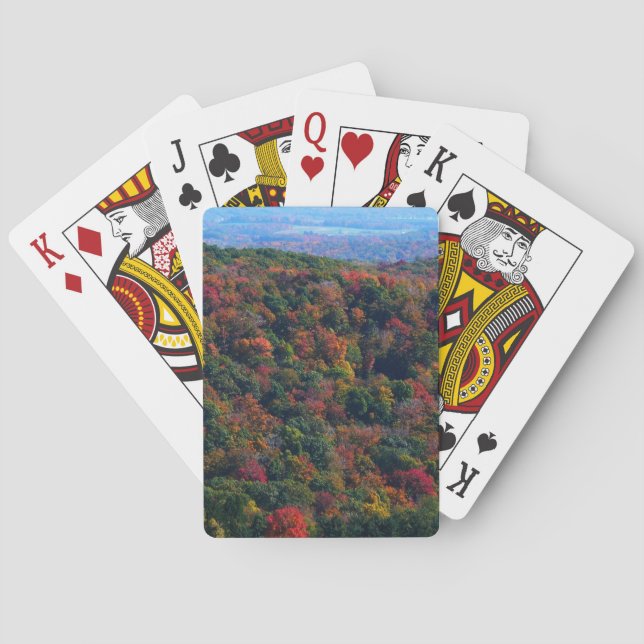 Baraja De Cartas Montañas Apalaches en otoño (Reverso)
