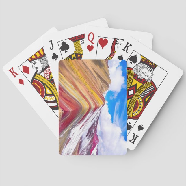 Baraja De Cartas Montañas arcoiris, Perú (Reverso)
