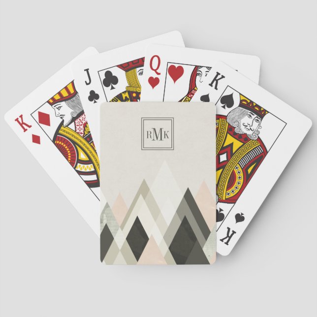 Baraja De Cartas Montañas del monograma el | más allá de las (Reverso)