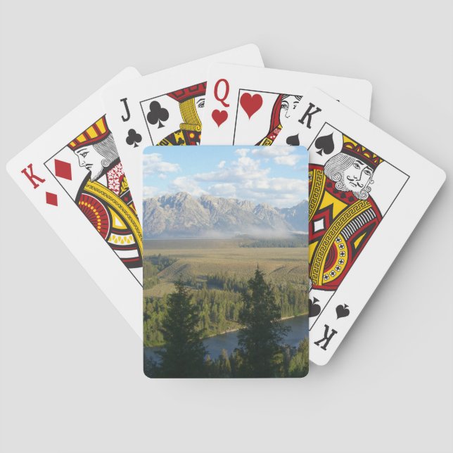 Baraja De Cartas Montañas Jackson Hole y río (Reverso)