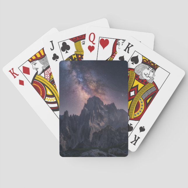 Baraja De Cartas Montañas | Montañas Dolomitas, Italia (Reverso)