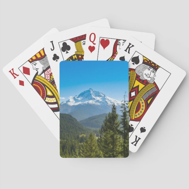 Baraja De Cartas Montañas | Monte Hood Oregon (Reverso)