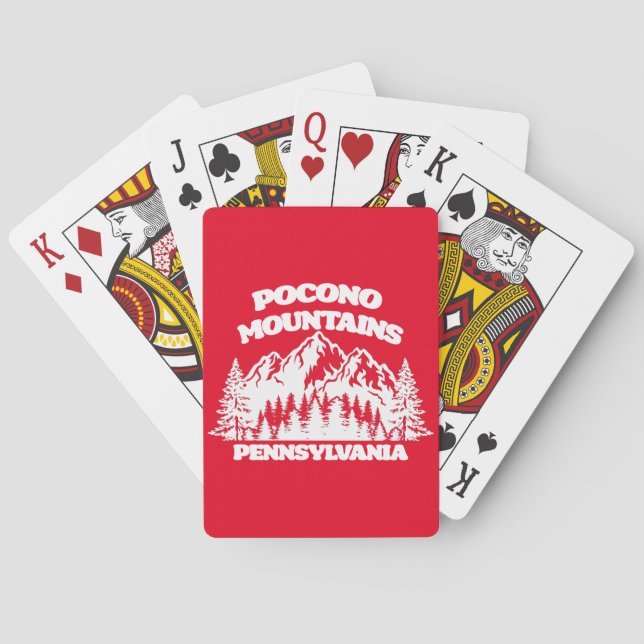 Baraja De Cartas Montañas Pocono Pensilvania (Reverso)