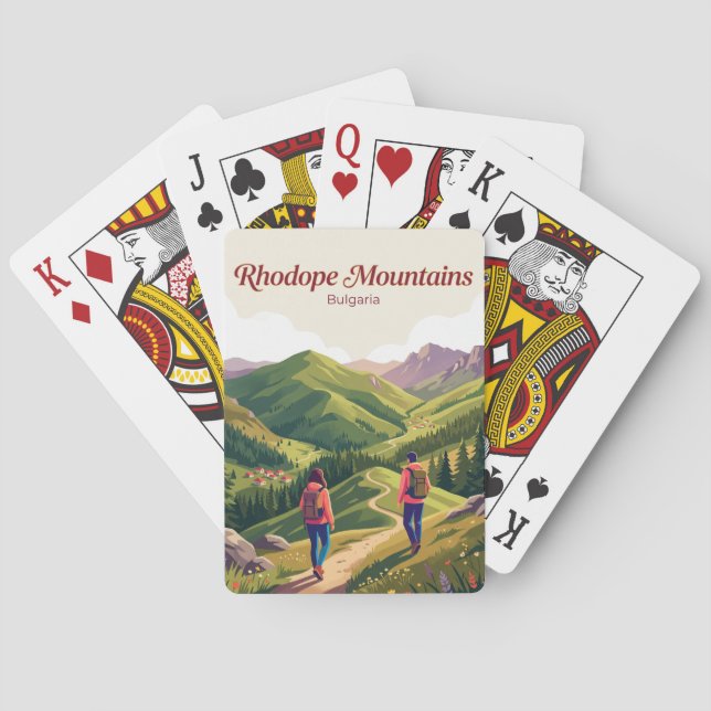 Baraja De Cartas Montañas Ródope Bulgaria (Reverso)