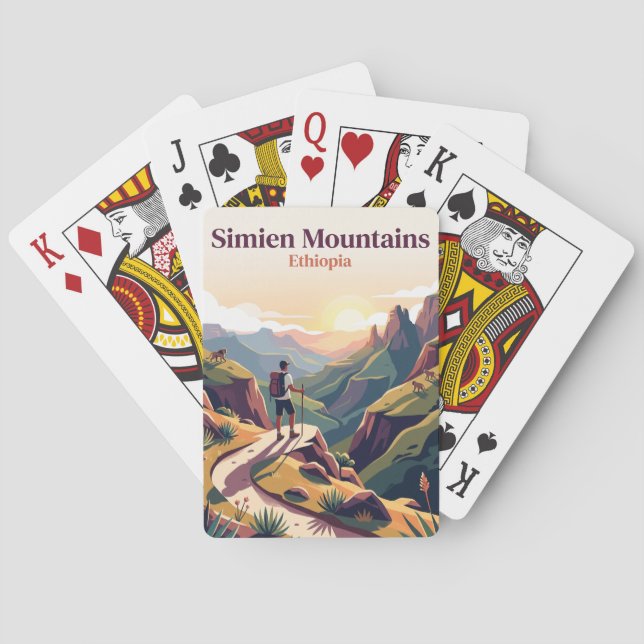 Baraja De Cartas Montañas Simien Etiopía (Reverso)
