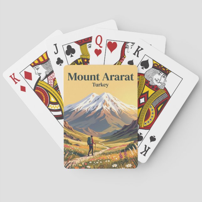 Baraja De Cartas Monte Ararat Turquía (Reverso)