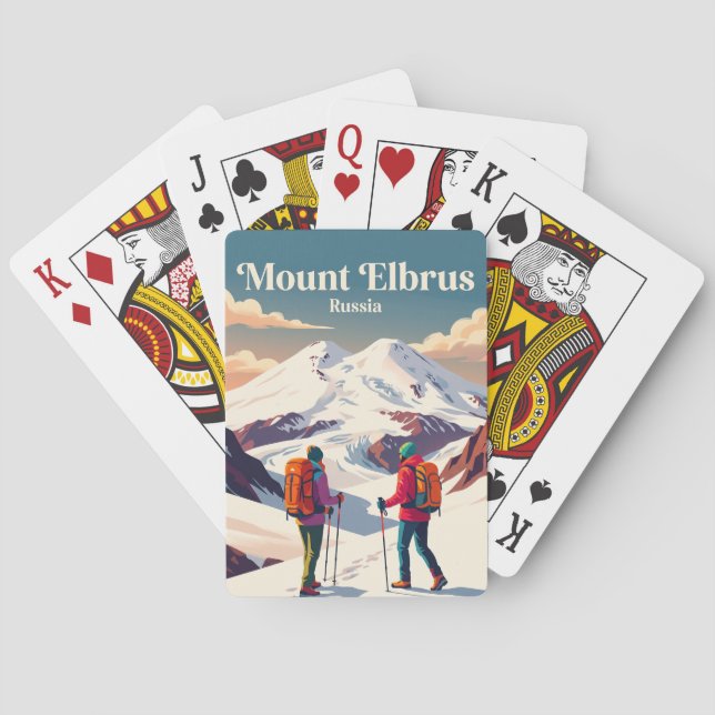 Baraja De Cartas Monte Elbrus Rusia (Reverso)
