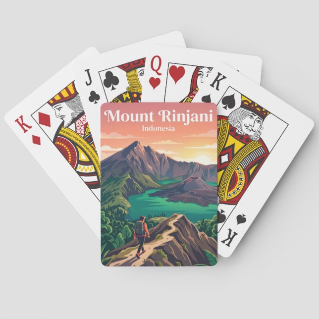 Baraja De Cartas Monte Rinjani Indonesia (Reverso)