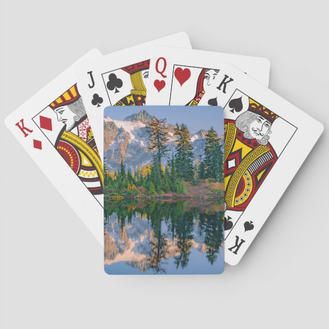 Baraja De Cartas Monte Shuksan reflejado en el lago Reflection (Reverso)