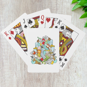 Baraja De Cartas Montón de Basura Desordenada Reciclaje Desechos