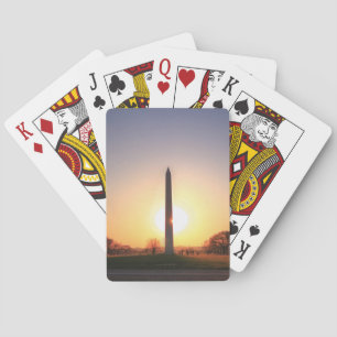 Baraja De Cartas Monumento a Washington al atardecer