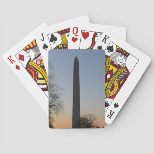 Baraja De Cartas Monumento a Washington al atardecer en DC