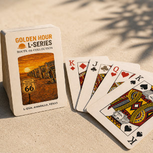 Baraja De Cartas Monumento Retro Amarillo Ruta 66 Texas