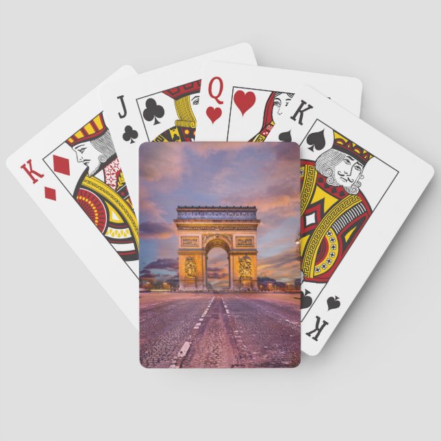 Baraja De Cartas Monumentos | Arco de Triomphe, París, Francia (Reverso)