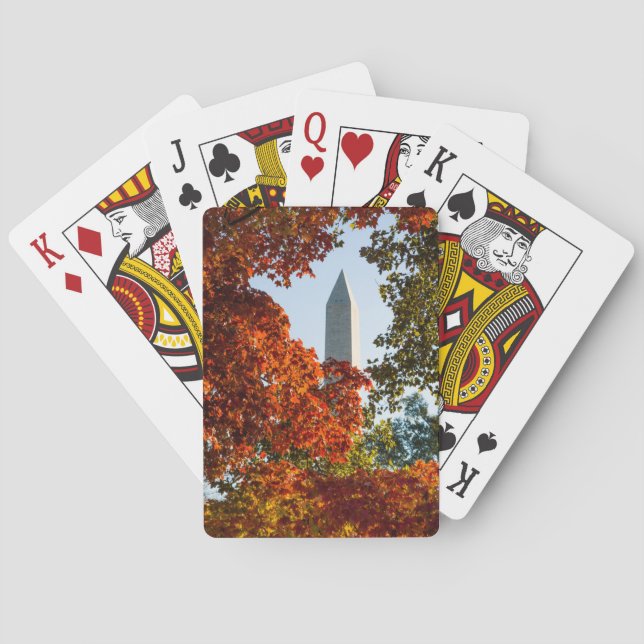Baraja De Cartas Monumentos | Monumento a Washington en otoño (Reverso)