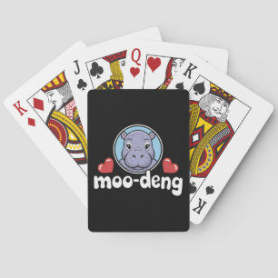 Baraja De Cartas Moo Deng Cerdo Saltarín en Imagen Tailandesa Bebé 