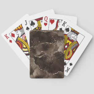 Baraja De Cartas Moody Agate   Café Brown Golden Bronze Taupe