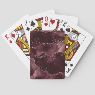 Baraja De Cartas Moody Agate | Wine Bordeaux Sangria Merlot Maroon