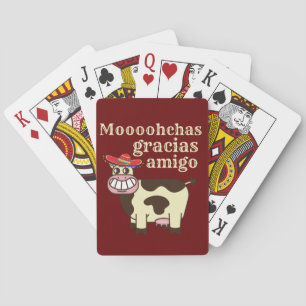 Baraja De Cartas MOOOHCHAS GRACIAS AMIGO divertido cinco de mayo va