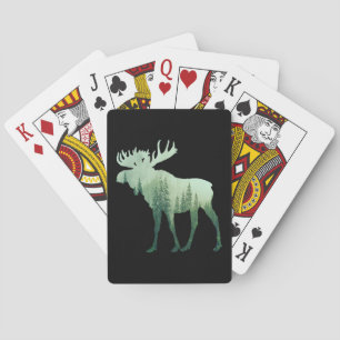 Baraja De Cartas Moose Deer And Forest Nature