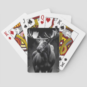 Baraja De Cartas Moose Wildlife Majestic Nature Life Poster de Arte
