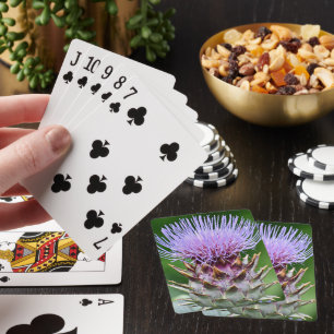 Baraja De Cartas Morado Artichoke Thisthead Floral