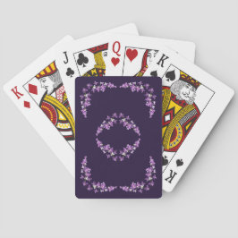 Baraja De Cartas Morado Dendrobium Orchids Motif