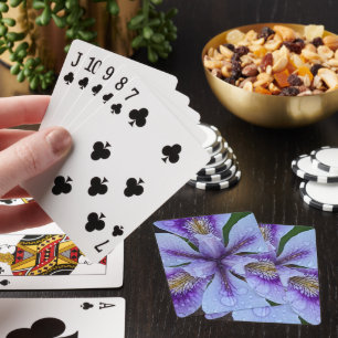 Baraja De Cartas Morado Iris Floral