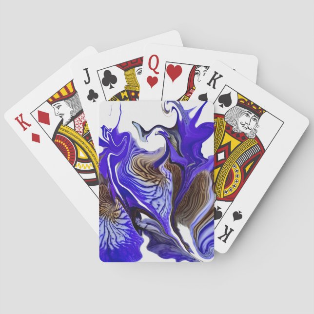 Baraja De Cartas Morado Iris Flower Swirls (Reverso)