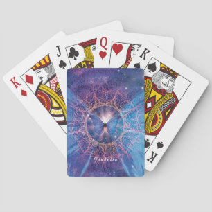 Baraja De Cartas Morfo mariposa / Galaxia Mandala Papel de montaña