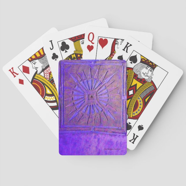 Baraja De Cartas MORNING STAR Blue Purple Violet (Reverso)