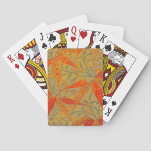 Baraja De Cartas Morris & Co. Patrón de Bambú Godwin Naranja y Salv