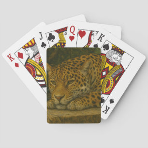 Baraja De Cartas Mortalidad dorada - Leopardo en reposo