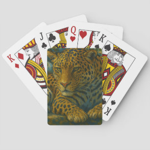 Baraja De Cartas Mortalidad dorada - Leopardo en reposo
