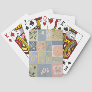 Baraja De Cartas Mosaico Botánico en Floración