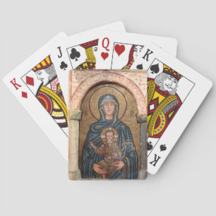Baraja De Cartas Mosaico de la Virgen María y Jesús